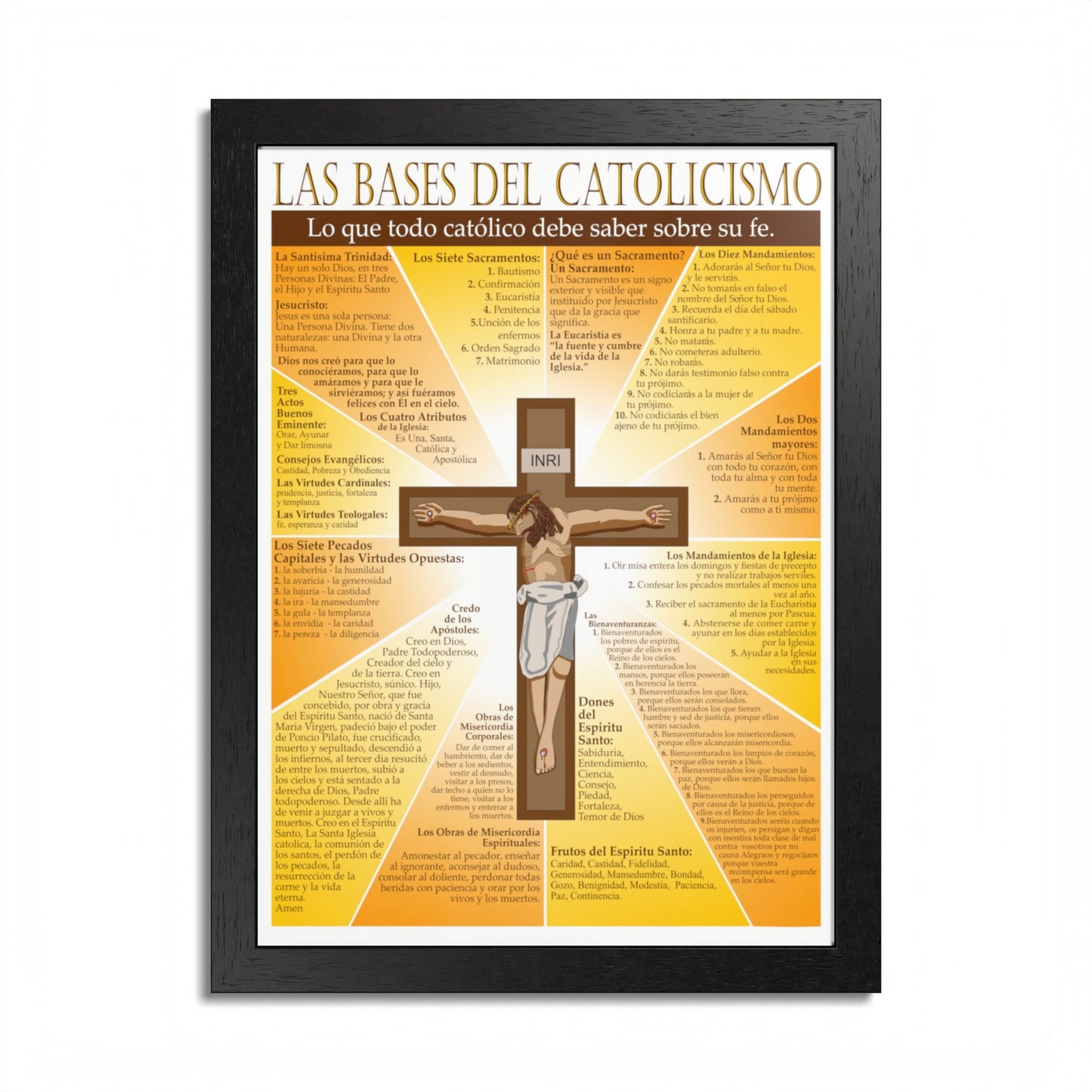 Catholic Basics Spanish- Framed