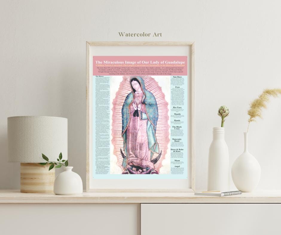 The Miraculous Our Lady of Guadalupe Catholic Poster