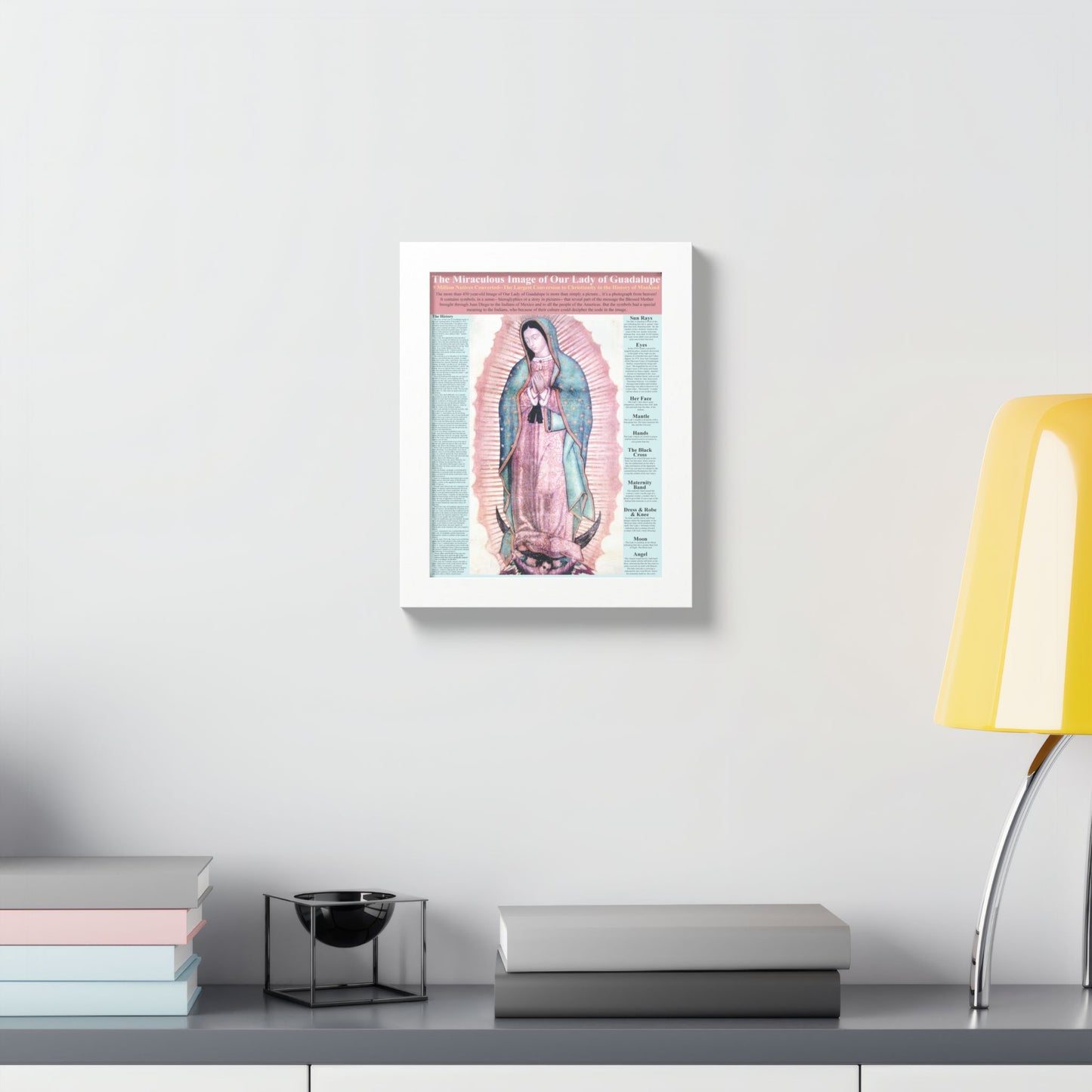 The Miraculous Our Lady of Guadalupe Catholic Poster -Framed