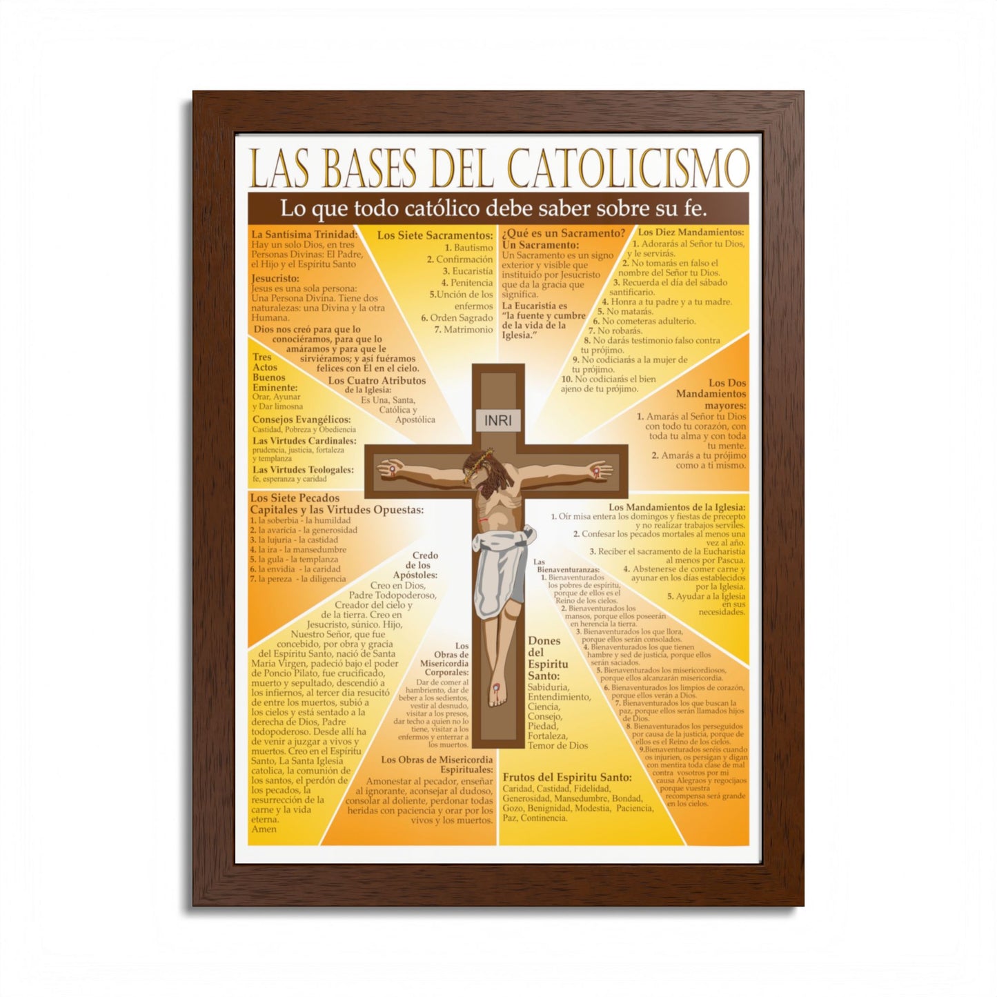 Catholic Basics Spanish- Framed