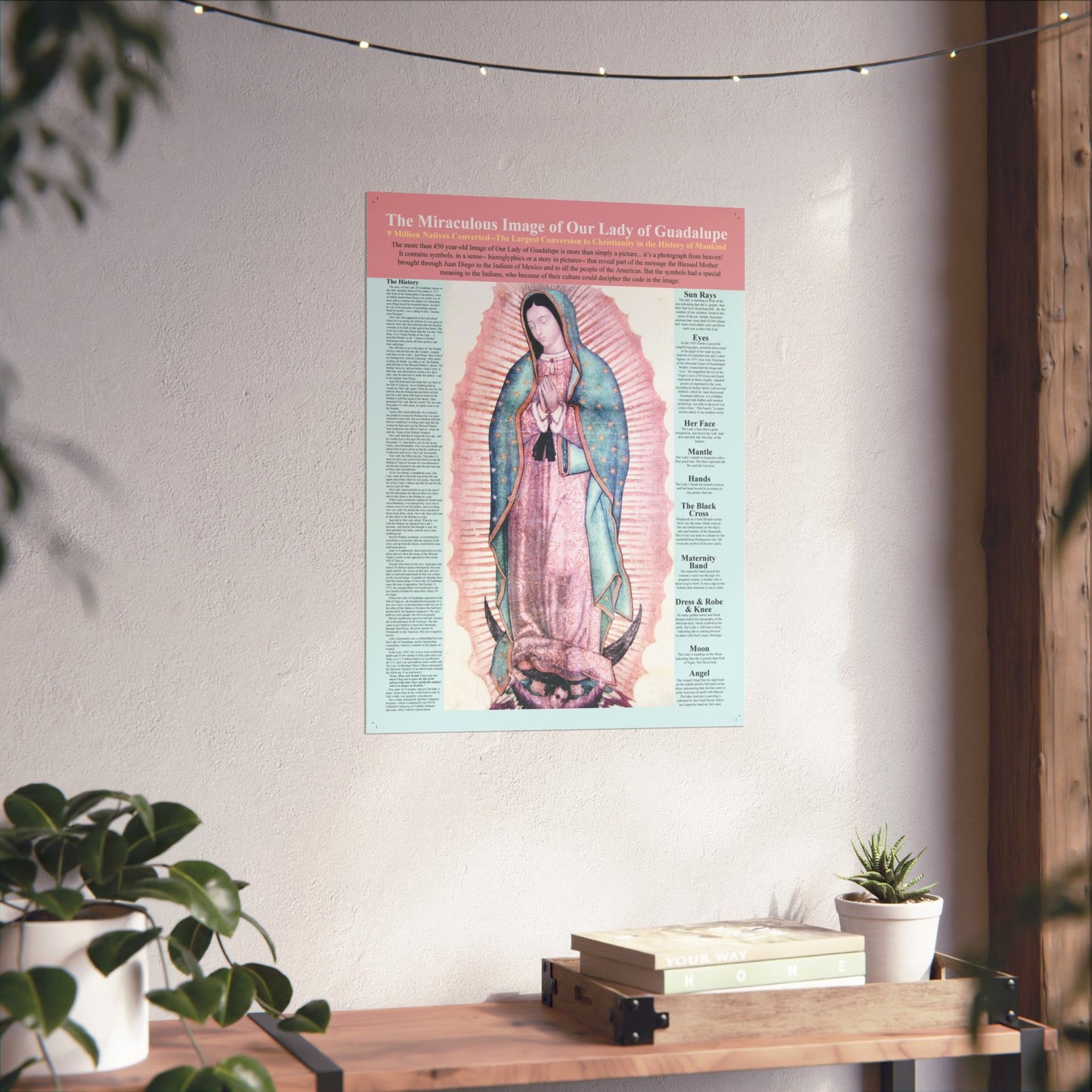 The Miraculous Our Lady of Guadalupe Catholic Poster