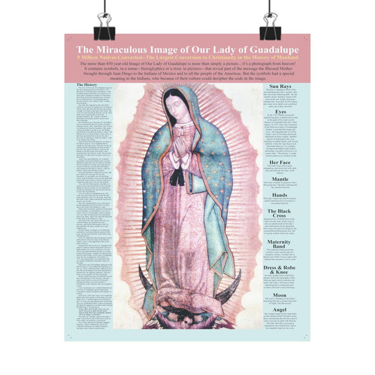 The Miraculous Our Lady of Guadalupe Catholic Poster